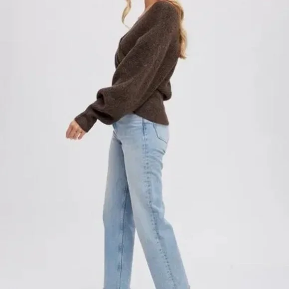 CLEAR OUT!!! Crossover Ribbed Pullover - Picture 5 of 10